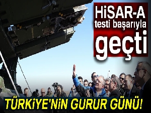 HİSAR-A’nın test füze atışı gerçekleştirildi