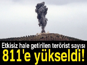 TSK: Etkisiz hale getirilen terörist sayısı 811'e yükseldi