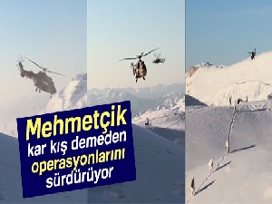 Mehmetçik kar kış demeden operasyonlarını sürdürüyor