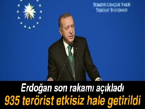 Cumhurbaşkanı Erdoğan: '935 terörist etkisiz hale getirildi'