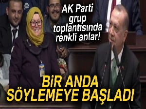 AK Parti grup toplantısında renkli anlar! Bir anda söylemeye başladı