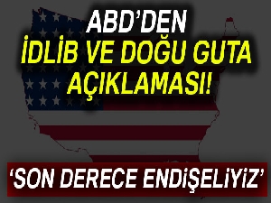 ABD: 'İdlib ve Doğu Guta’da artan şiddetten dolayı son derece endişeliyiz'