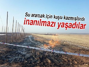 Su kuyusundan alevler yükseldi