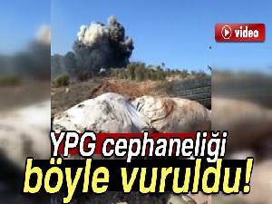 Katme köyünde YPG cephaneliği vuruldu