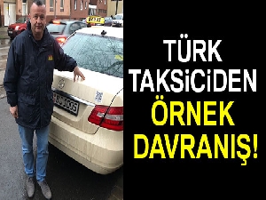 Türk taksiciden örnek davranış