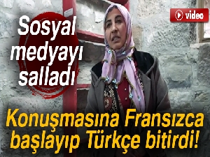 Konuşmasına Fransızca başlayıp Türkçe bitiren Karslı kadın fenomen oldu