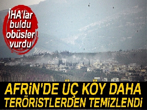 Afrin'de üç köy daha teröristlerden temizlendi