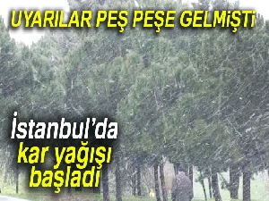 İstanbul’da kar yağışı başladı