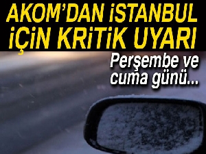 AKOM’dan 'buzlanma ve don' uyarısı