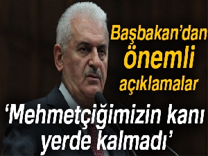 Başbakan Yıldırım: 'Mehmetçiğimizin kanı yerde kalmadı, Raco'yu da ele geçirdiler"