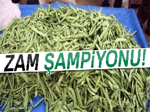 Şubat ayında zam şampiyonu taze fasulye oldu