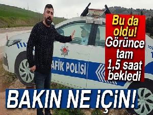 Maketi gerçek sandı, ceza yememek için 1,5 saat bekledi