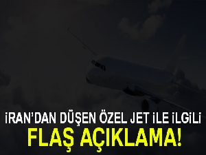 İran'dan düşen özel jetin karakatusuna ilişkin açıklama