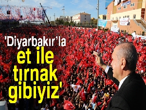 Cumhurbaşkanı Erdoğan: 'Diyarbakır’la et ile tırnak gibiyiz'
