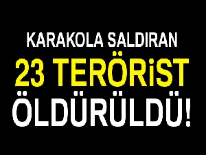 TSK: Şanlıurfa'da 23 terörist etkisiz hale getirildi