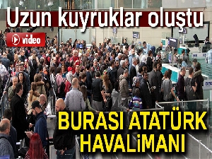 Atatürk Havalimanı'nda 'polnet' yoğunluğu
