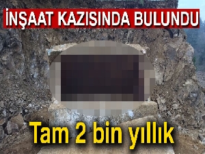 Bolu’da, inşaat kazısında 2 bin yıllık mezar bulundu