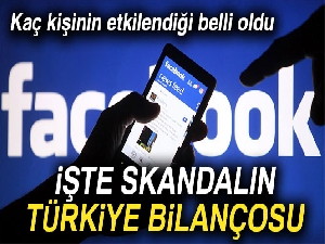Facebook skandalından Türkiye'de etkilenen kişi sayısı belli oldu