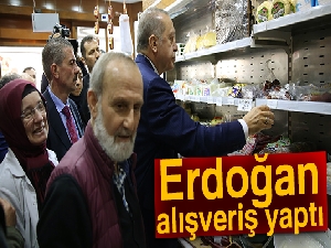 Cumhurbaşkanı Erdoğan, Beykoz’da şarküteriden alışveriş yaptı