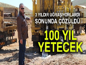 100 yıllık su sorunu çözüldü