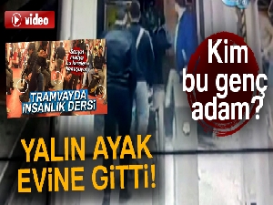 Tramvayda insanlık dersi veren gencin yeni görüntüleri ortaya çıktı