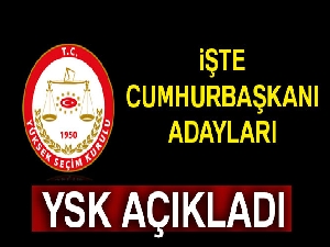 YSK, Cumhurbaşkanı adaylarını açıkladı