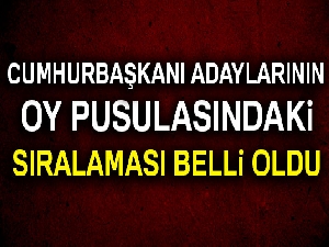 Oy pusulası için kura çekimi tamamlandı
