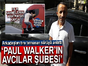 TEM'de aracına çarpan tır'a tırmanan sürücü konuştu