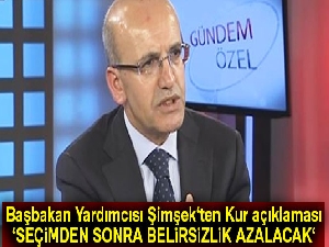 Başbakan Yardımcısı Şimşek'ten kur açıklaması