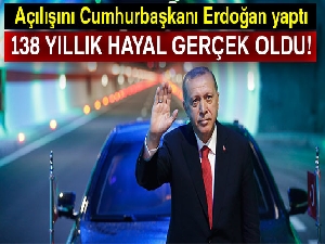 Cumhurbaşkanı Erdoğan Ovit Tüneli’nin resmi açılışını gerçekleştirdi