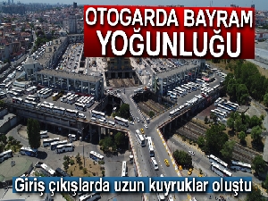 15 Temmuz Demokrasi Otogarı’nda bayram yoğunluğu havadan görüntülendi