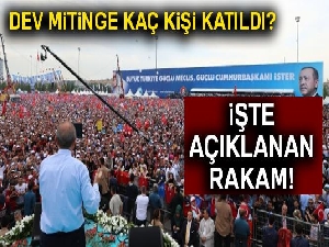 AK Parti İstanbul Mitingine 1 milyon 300 binlik katılım