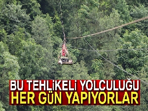 Her gün bu tehlikeli yolculuğu yapmak zorundalar