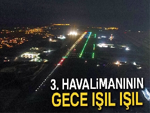3. Havalimanı gece ışıl ışıl