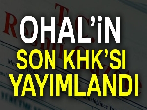 Cumhurbaşkanının yemin törenine ilişkin KHK Resmi Gazete’de yayımlandı