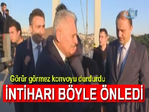 Köprüdeki intihar teşebbüsünü Başbakan Yıldırım önledi