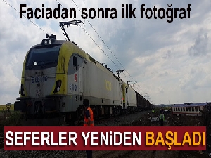 Tren kazasının yaşandığı yerde seferler başladı