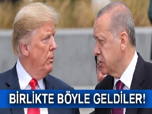 Erdoğan ve Trump aile fotoğrafı çekimine birlikte geldi