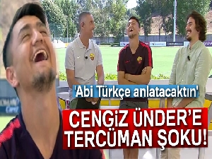 Cengiz Ünder'den tercümana 'Abi Türkçe anlatacaktın'