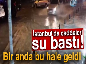 Silivri'de caddeleri su bastı