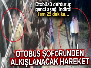 Belediye otobüsü şoföründen alkışlanacak hareket