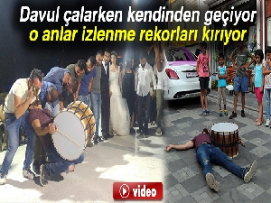 Davul çalarken kendinden geçiyor, o anlar izlenme rekorları kırıyor