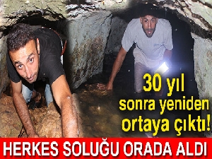 Şifalı olduğuna inanılan mağarada 30 yıl sonra yeniden su çıktı