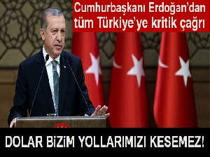 Cumhurbaşkanı Erdoğan: Dolar bizim yollarımızı kesmez, hiç endişe etmeyin