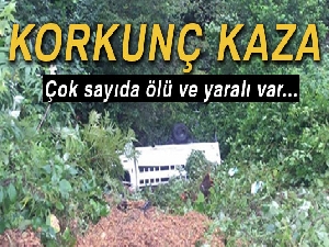 Giresun'da mevsimlik fındık işçilerini taşıyan minibüs kaza yaptı: 3 ölü, 12 yaralı