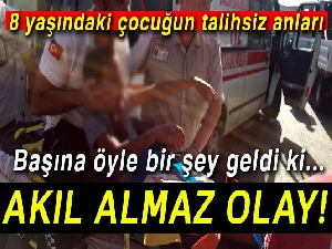 2 metreden düşen çocuğun başına demir saplandı