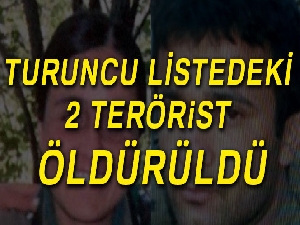 Turuncu listedeki 2 terörist öldürüldü