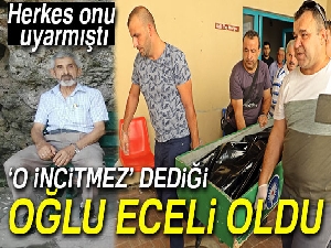 'O kimseyi incitmez' dediği oğlu, eceli oldu