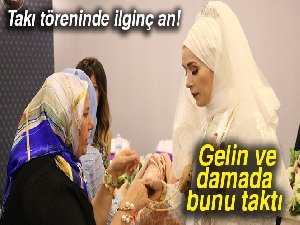 Takı töreninde gelin ve damada uçak bileti