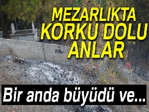 Niksar'da mezarlık yangını